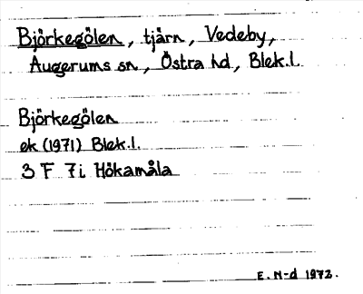 Bild på arkivkortet för arkivposten Björkegölen