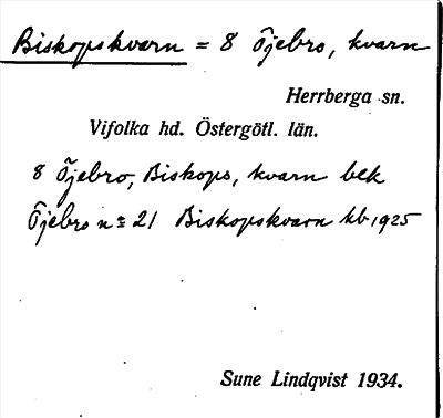 Bild på arkivkortet för arkivposten Biskopskvarn = Öjebro