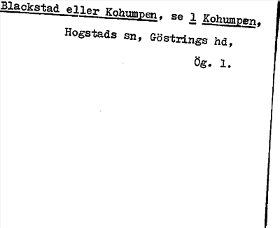 Bild på arkivkortet för arkivposten Blackstad eller Kohumpen, se Kohumpen