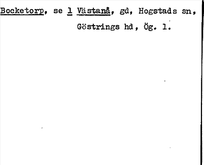 Bild på arkivkortet för arkivposten Bocketorp, se Västanå
