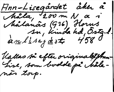 Bild på arkivkortet för arkivposten Ann-Lisegärdet