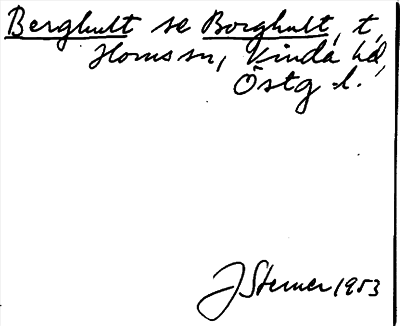 Bild på arkivkortet för arkivposten Berghult, se Borghult