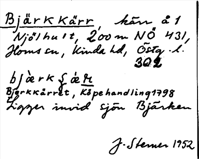 Bild på arkivkortet för arkivposten Bjärkkärr