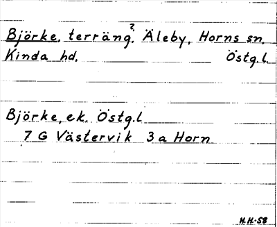 Bild på arkivkortet för arkivposten Björke