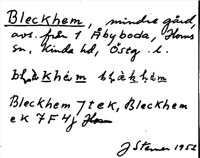 Bild på arkivkortet för arkivposten Bleckhem