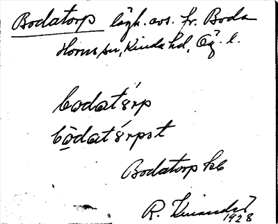 Bild på arkivkortet för arkivposten Bodatorp