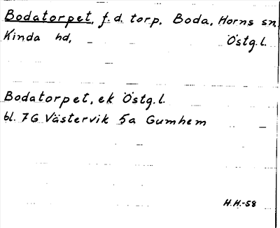 Bild på arkivkortet för arkivposten Bodatorpet