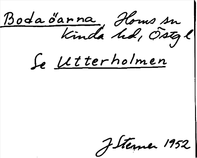 Bild på arkivkortet för arkivposten Bodaöarna Se Utterholmen