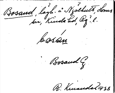 Bild på arkivkortet för arkivposten Bosand