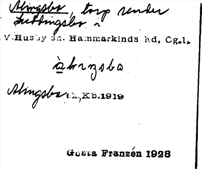 Bild på arkivkortet för arkivposten Alingsbo