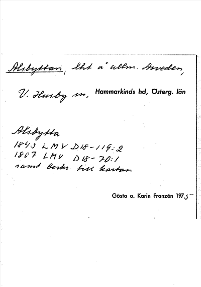 Bild på arkivkortet för arkivposten Alsbyttan