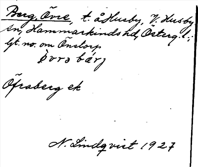 Bild på arkivkortet för arkivposten Berg, Övre