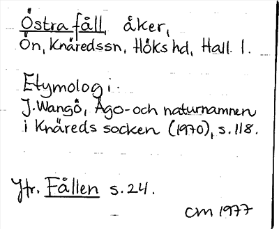 Bild på arkivkortet för arkivposten Östra fåll