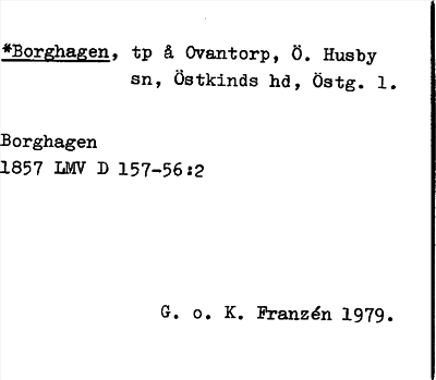 Bild på arkivkortet för arkivposten *Borghagen
