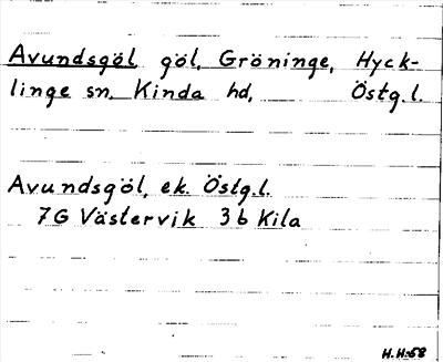 Bild på arkivkortet för arkivposten Avundsgöl