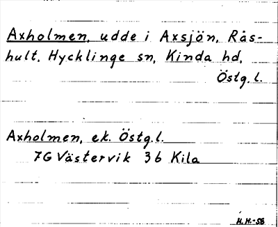 Bild på arkivkortet för arkivposten Axholmen