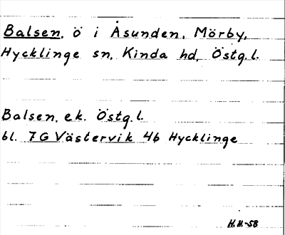 Bild på arkivkortet för arkivposten Balsen