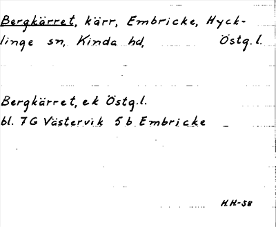 Bild på arkivkortet för arkivposten Bergkärret