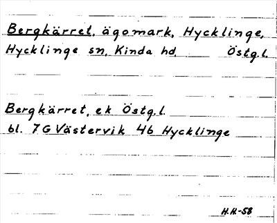 Bild på arkivkortet för arkivposten Bergkärret