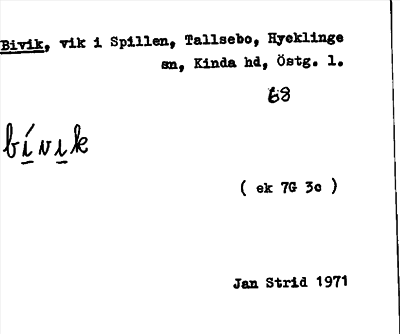 Bild på arkivkortet för arkivposten Bivik