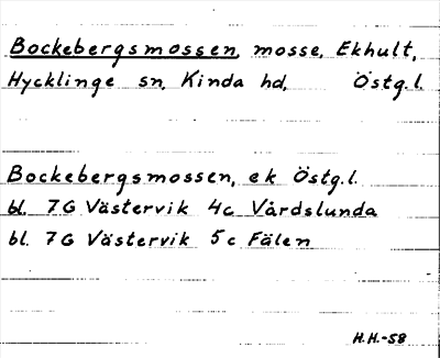 Bild på arkivkortet för arkivposten Bockebergsmossen