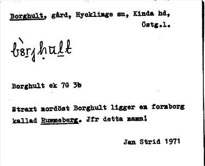 Bild på arkivkortet för arkivposten Borghult