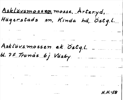 Bild på arkivkortet för arkivposten Asklövsmossen