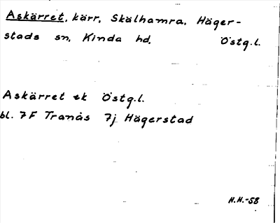 Bild på arkivkortet för arkivposten Askärret