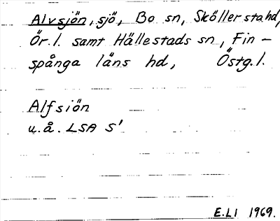 Bild på arkivkortet för arkivposten Alvsjön