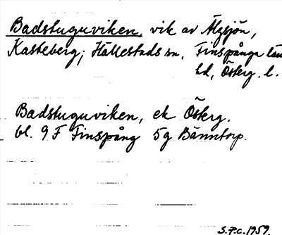 Bild på arkivkortet för arkivposten Badstuguviken