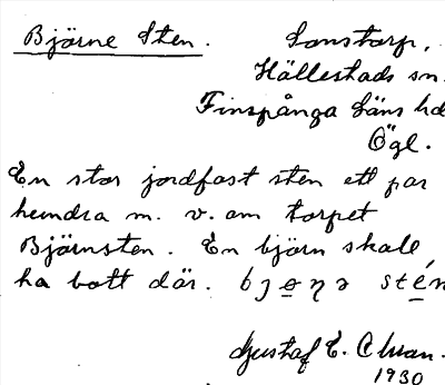Bild på arkivkortet för arkivposten Bjärne Sten