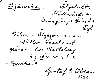 Bild på arkivkortet för arkivposten Bjärviken