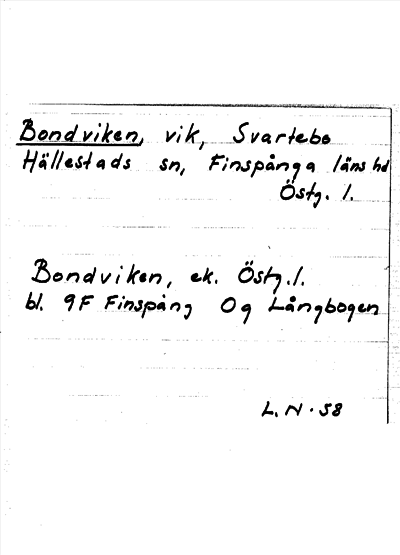 Bild på arkivkortet för arkivposten Bondviken