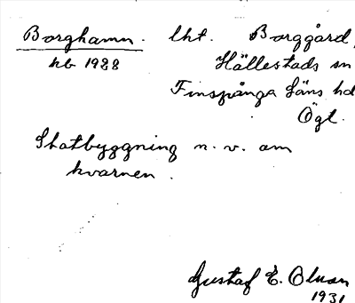 Bild på arkivkortet för arkivposten Borghamn