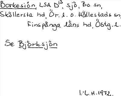 Bild på arkivkortet för arkivposten Borkesiön, se Björksjön