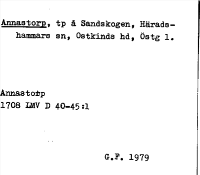 Bild på arkivkortet för arkivposten Annastorp