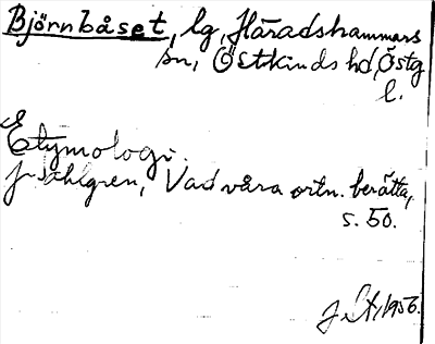 Bild på arkivkortet för arkivposten Björnbåset