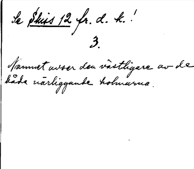 Bild på baksidan av arkivkortet för arkivposten Boskär