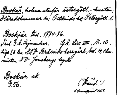 Bild på arkivkortet för arkivposten Boskär