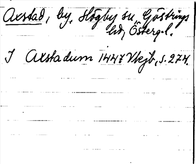 Bild på arkivkortet för arkivposten Axstad