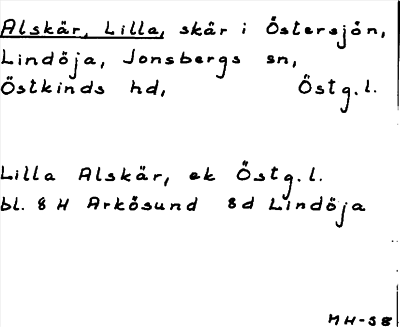 Bild på arkivkortet för arkivposten Alskär, Lilla