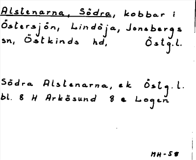 Bild på arkivkortet för arkivposten Alstenarna, Södra