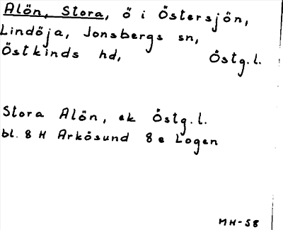 Bild på arkivkortet för arkivposten Alön, Stora