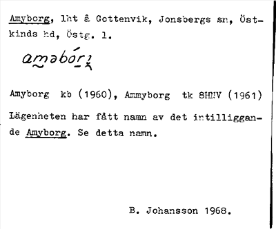 Bild på arkivkortet för arkivposten Amyborg