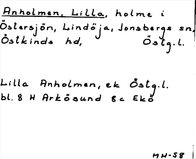 Bild på arkivkortet för arkivposten Anholmen, Lilla