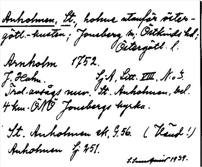 Bild på arkivkortet för arkivposten Anholmen, St.