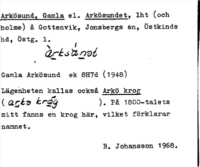 Bild på arkivkortet för arkivposten Arkösund, Gamla el. Arkösundet
