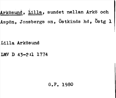 Bild på arkivkortet för arkivposten Arkösund, Lilla