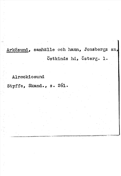 Bild på arkivkortet för arkivposten Arkösund