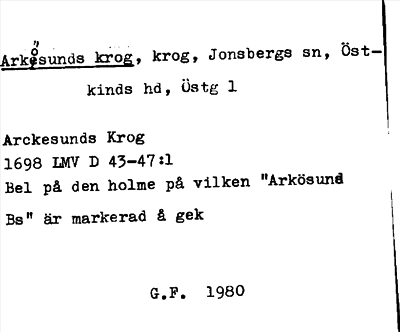 Bild på arkivkortet för arkivposten Arkösunds krog